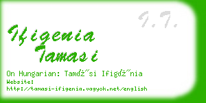 ifigenia tamasi business card